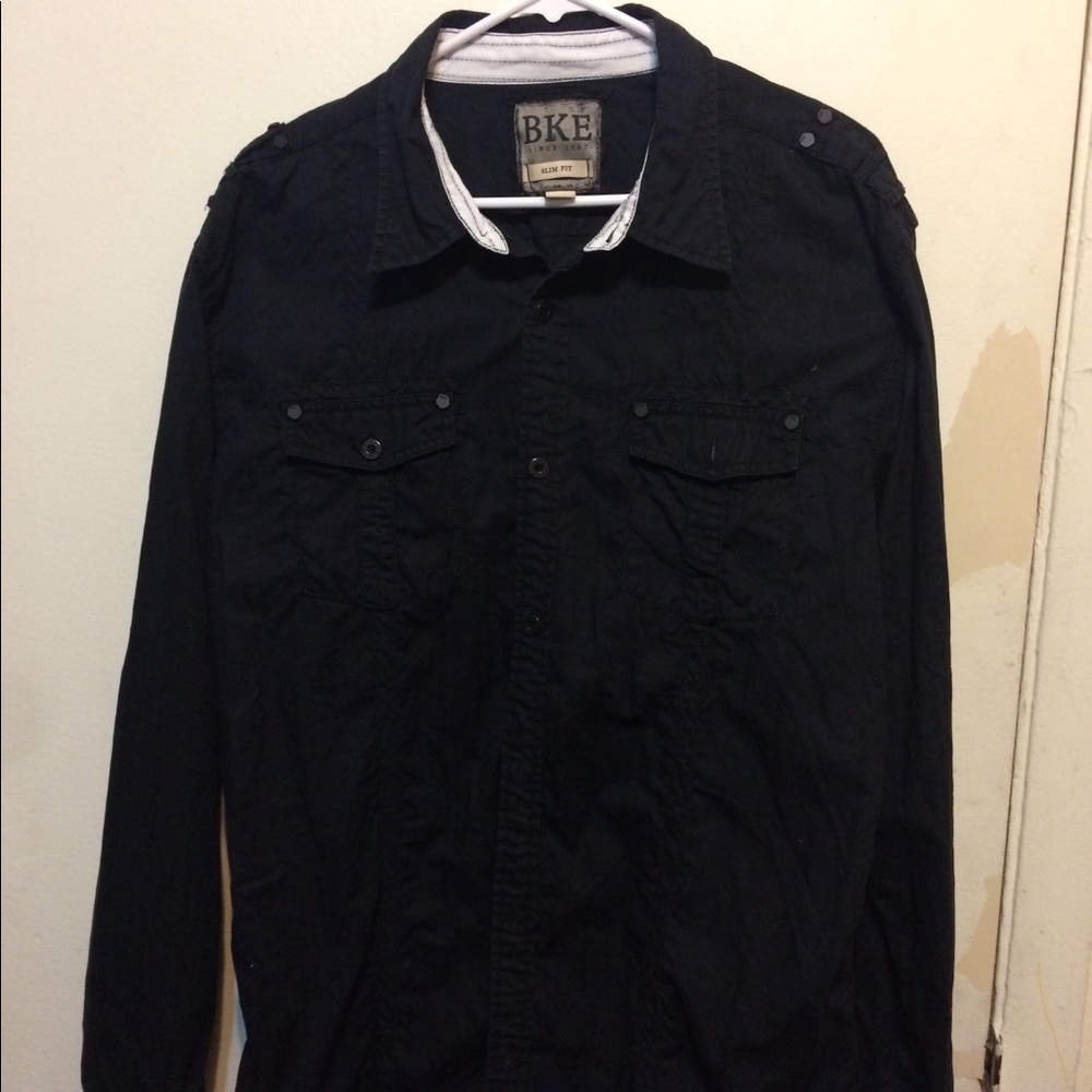 Men’s BKE Slimfit XXL Black Shirt